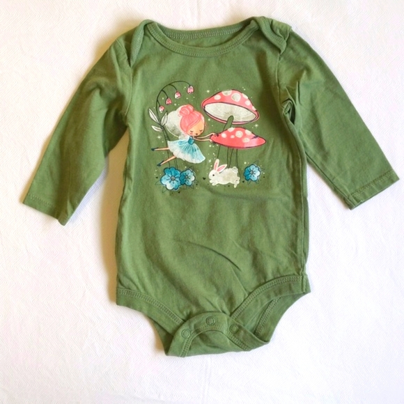 George Other - george fairy toadstool graphic long sleeve bodysuit diaper shirt 3-6 months baby